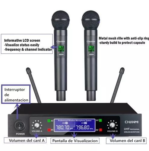 Microfono Inalambrico Doble Diadema Uhf Soundtrack Stw28hll