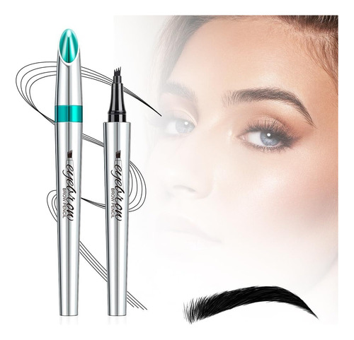 2*3d Waterproof Microblading Eyebrow Pen 4 Fork Tip Pencil