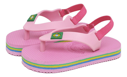 Chinelo Bebe Elastico Calcanhar Lindo Moderno Lavável Dia