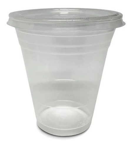 Vaso 12oz Eu Marca Reyma Clear Con Tapa Plana (50 Juegos)