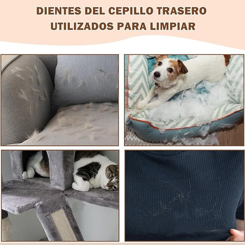 Cepillo Deslanador Gato Perro Peine Mascota Masajeador 4 Kit