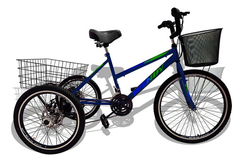 Triciclo Deluxe Wendy Aro 26 Completo 21 Marchas Cores Cor Azul