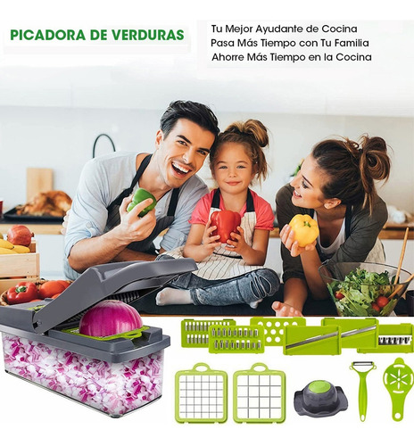 Cortadora De Frutas Y Verduras Manual Multifuncional 14 En 1