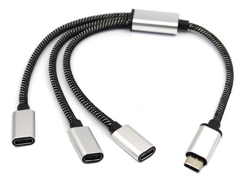 Cable Divisor Usb C Macho A Doble Usb C Hembra Para Tableta