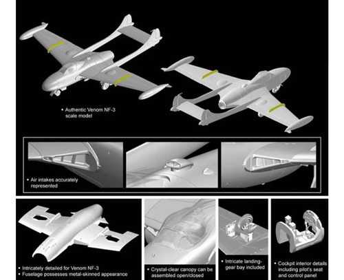 Avion Dh 112 Venom Nf3 Dragon 5116 Maqueta 1/72 Para Armar