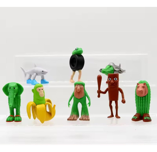 8 Pcs Figuras De Plástico Tralalero Tralala Brainrot Tung--