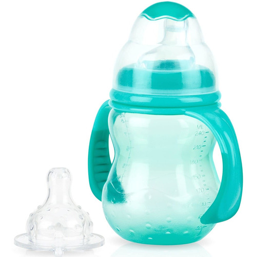 Nuby Non-drip De 3 Etapas De Cuello Ancho Biberón A La Taza,