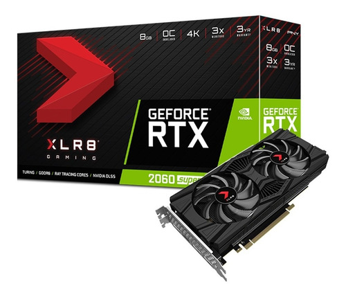 Placa de video Nvidia PNY  XLR8 GeForce RTX 20 Series RTX 2060 SUPER VCG20608SDFPPB-O OC Edition 8GB