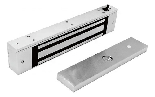 Cerradura Electromagnética Exterior 280kg Con Herrajes Zl Aluminio