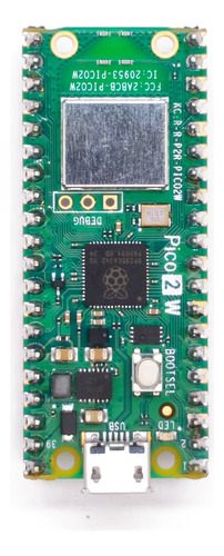 Placa Raspberry Pi Pico 2 W Rp2350 Arm Wifi Soldado No Full