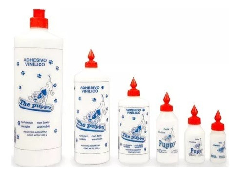 Adhesivo Vinilico Cola Blanco Puppy 250cc - Pack X6 Unidades