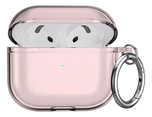 USTIYA Funda Para AirPods 4 Case Protector Carcasa Transparente Color Rojo/rosa/mujer TPU Cover