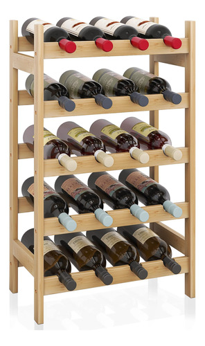 Smibuy Estante De Bambu Para Vino, Soporte De Exhibicion De