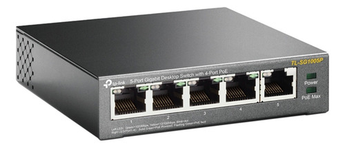 Switch Poe 5 Puertos Gigabit 4poe 56w, Tp-link Tl-sg1005p