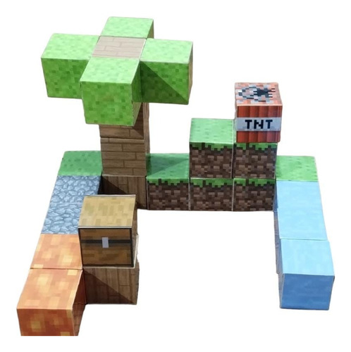 Bloques Magneticos Mine World Craft Cubos Imantados