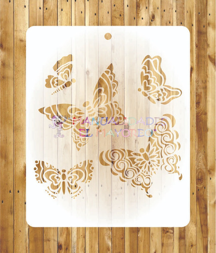 Plantilla Stencil Mariposas 028 Para Manualidades