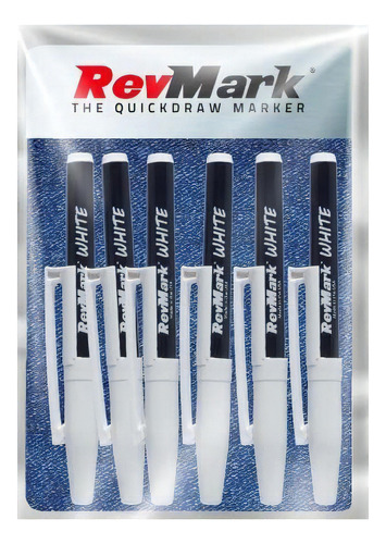 Marcador Rotulador Industrial Revmark Blanco 6-pack