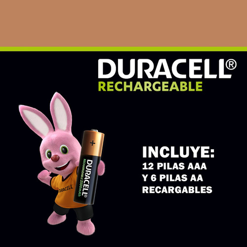 Pilas Recargables 6 Aaa Y 12 Aa Duracell Baterias 1.2v