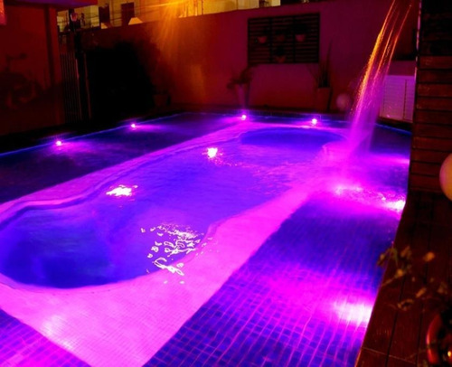 Kit Com 42 Refletores Para Piscina Led Rgb 5w Smd Luminária