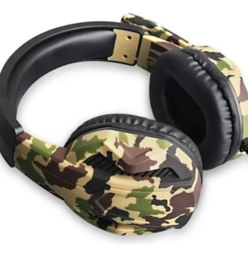 Fone Ouvido Gamer Pc Headset P3 Camuflado Sunrround Hs-802