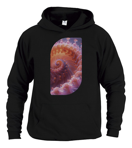 Sudadera Negra Capucha Unisex Arte Abstracto Ae576