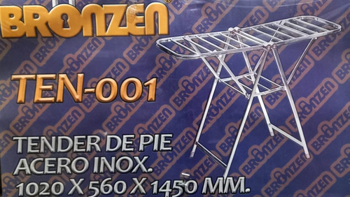 Imagen 4 de 5 de Tender De Pie Premium Todo Acero Inoxidable Con Alas 1,45 Mt