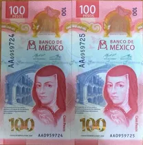 Comprar Billete De $100 Pesos Mexicanos. Nuevo Serie Aa