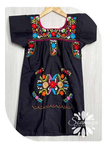 Vestido Día De Muertos Artesanal Niñas Bordado A Mano