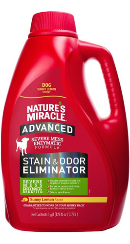 P98145 Advanced Dog Stain And Odor Remover,rojo,128 Oz