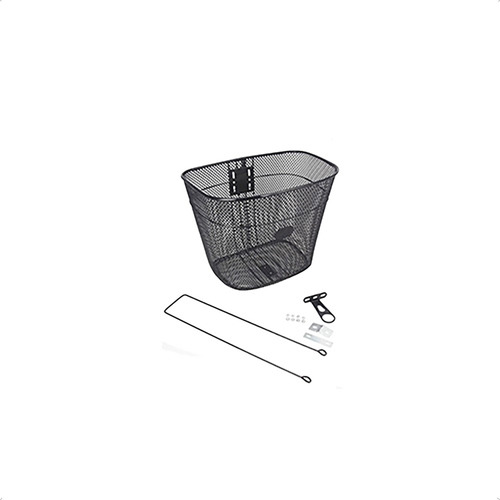 Canastilla Para Bicicleta Retro R16 Con Soporte Negra
