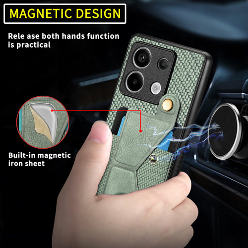 B Funda Magnética Cards Solt Kickstand Para Redmi Cover
