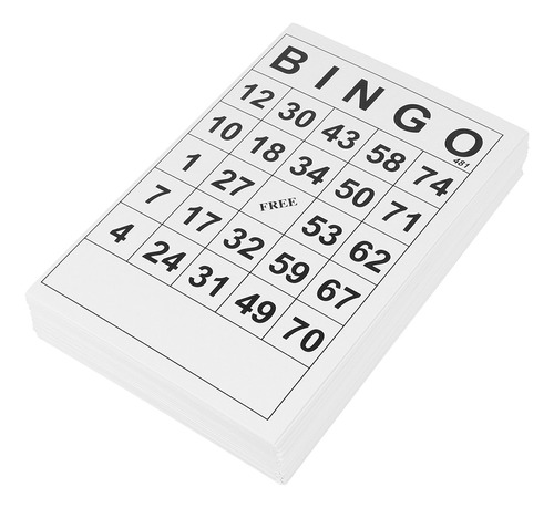 Tarjeta De Bingo Con Números De Papel Para Niños, 120 Unidad