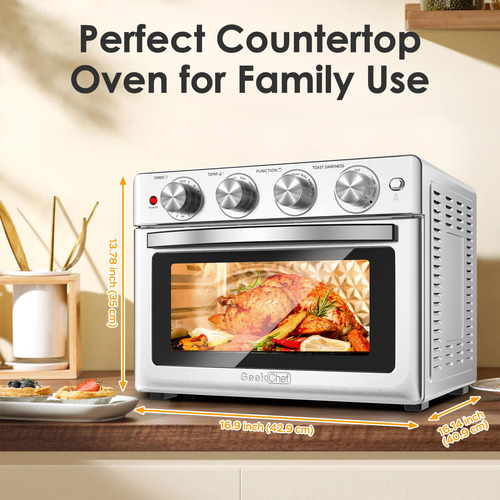 Freidora Geek Chef, 26 Qt, Acero Inoxidable, 1700 W