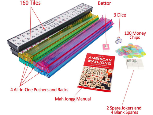 Juego De Mahjong Americano Jongyance, Juego De Fichas De Mah
