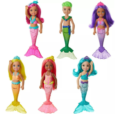Muñeca Barbie Dreamtopia Chelsea Sirena 1 Modelo Aleatorio