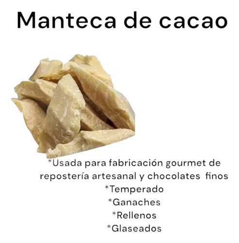 Manteca De Cacao Artesanal Orgánica 250g