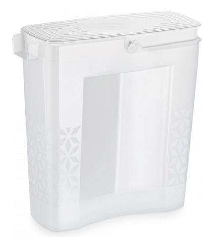 Porta Sabão Em Pó Prático Branco Plástico 21x8,5cm Uzutil