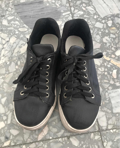 Zapatillas Negras Ecocuero