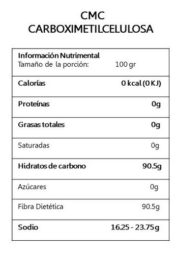 Cmc Carboximetilcelulosa 10 Kg