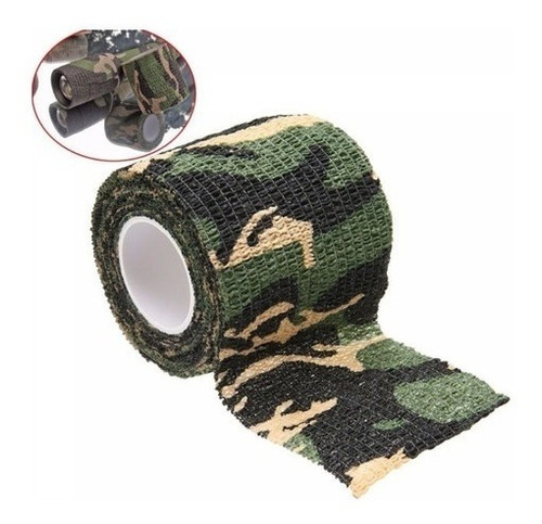 Cinta Auto Adherente Camo Digital Camuflaje Camping Caceria