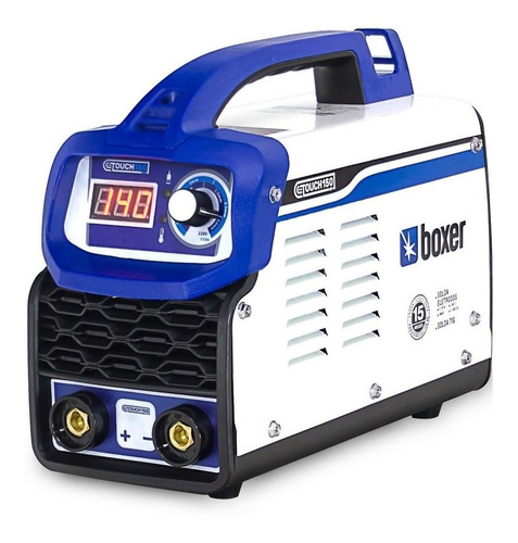 Máquina De Solda Inverter Boxer Touch 150 Bv Branca E Azul