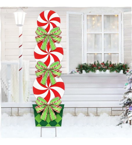 Candy Christma Decorations Outdoor 44in Peppermint Xma