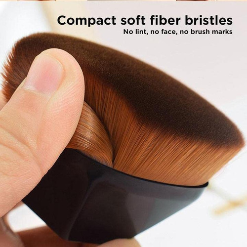 Brocha Cepillo Ovalada Para Aplicar Maquillaje / Base Negra
