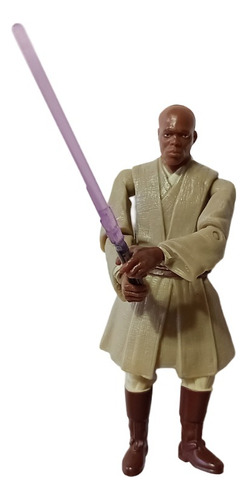 Mace Windu Figura Star Wars Maestro Jedi Sable Morado 2004