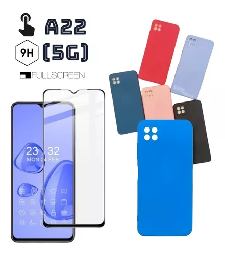 Cool Funda Silicona Azul para Samsung Galaxy A22 5G