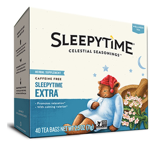 Te Sleepytime Extra Celestial Seasonings Te Dormir 40 Sacos