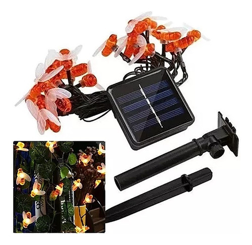 Guirnalda Luces Led Solar Abeja Calido/d34n