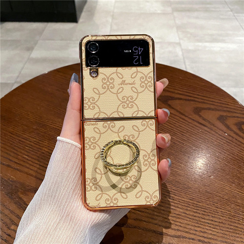 Funda Con Soporte De Anillo De Cuero Pu Galvanizado For Sam