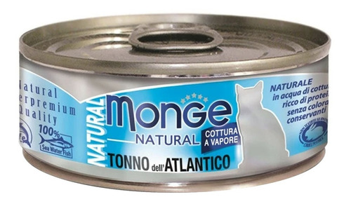 Alimento Paté Gato Monge Natural Sabor Atún 80 Gr