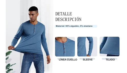 Playera henley hombre new arrivals